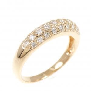 K18PG パヴェ ダイヤモンド リング 0.45CT