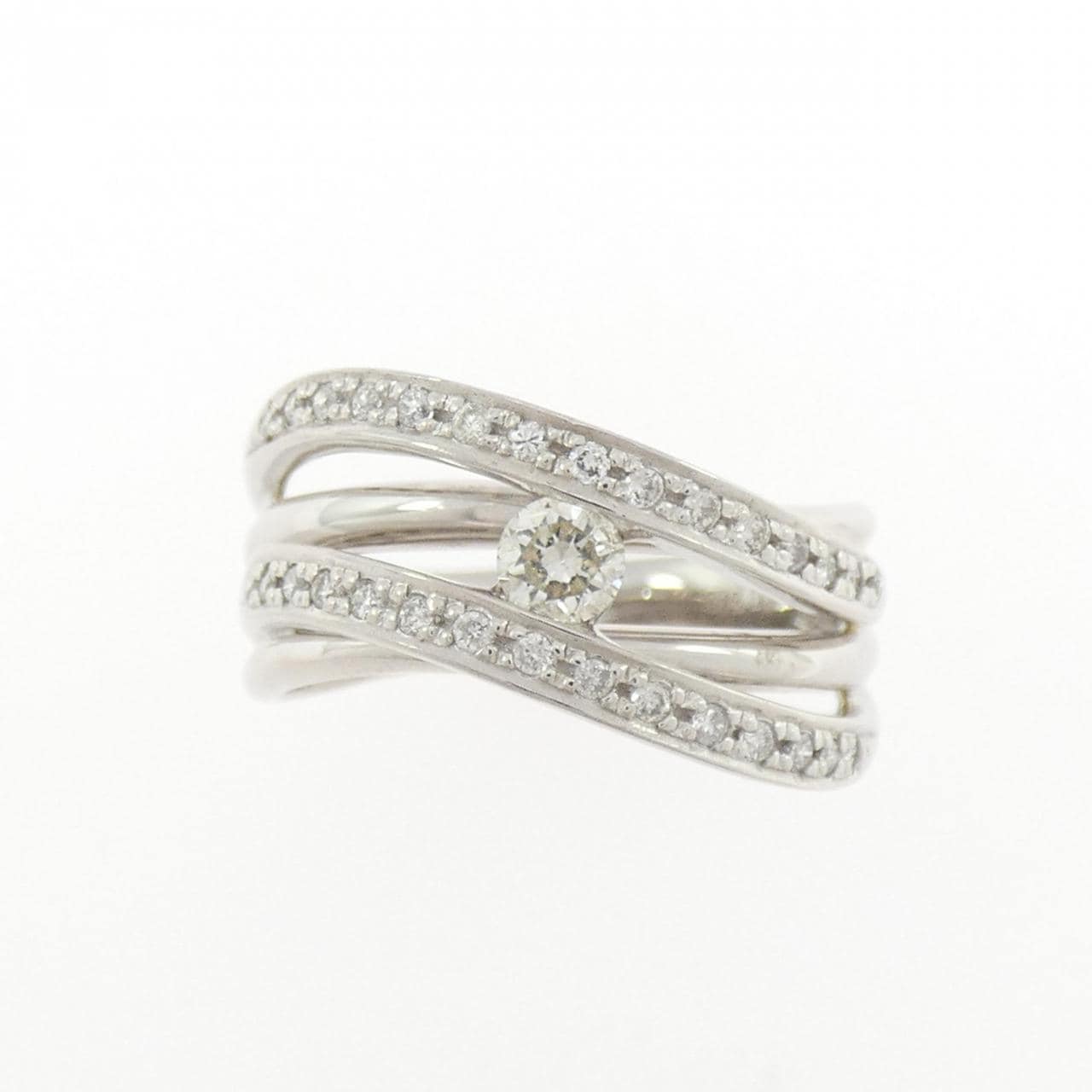 K18WG ダイヤモンド リング 0.30CT