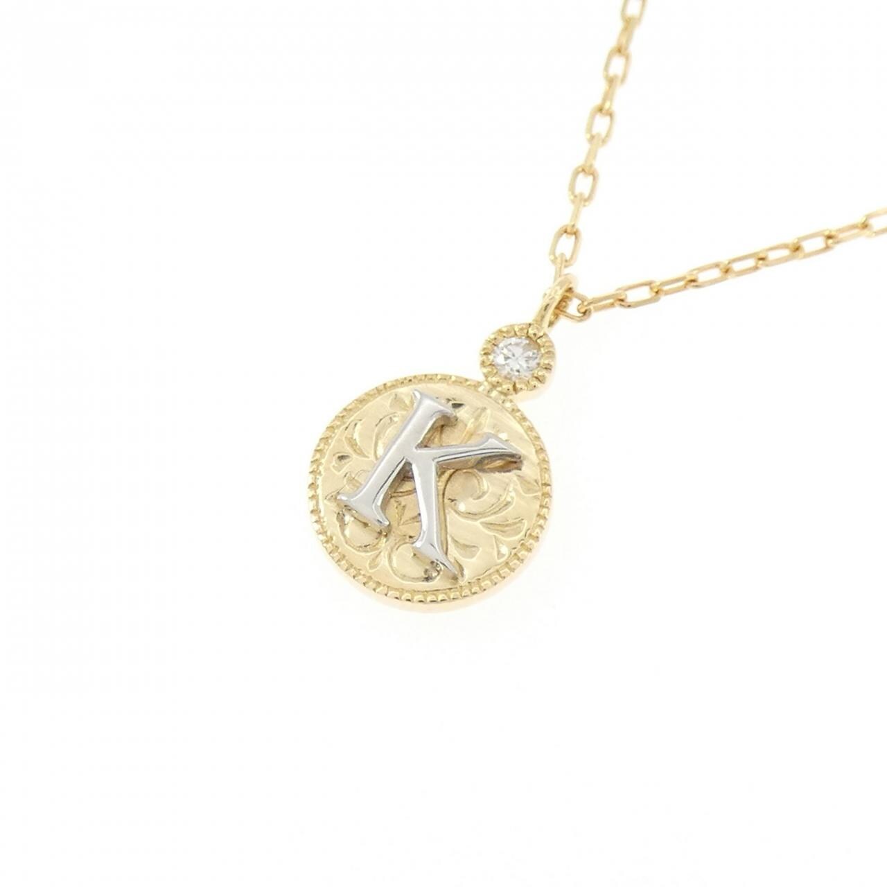 アガット ダイヤモンド ネックレス 0.01CT