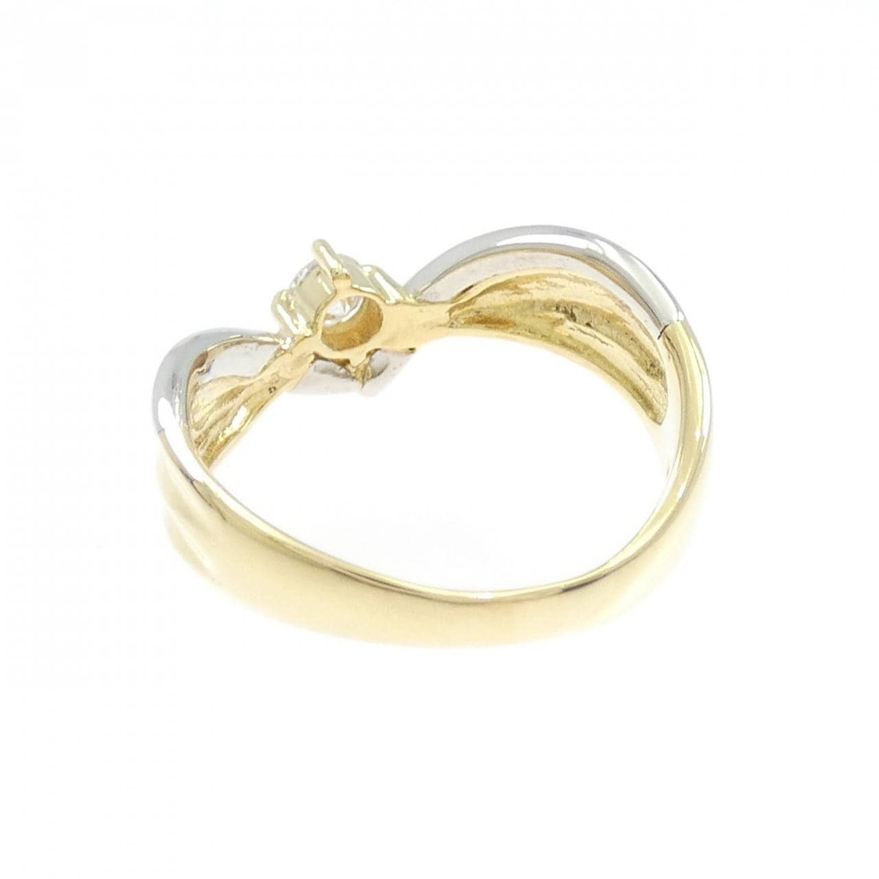 K18YG/PT900 ダイヤモンド リング 0.13CT