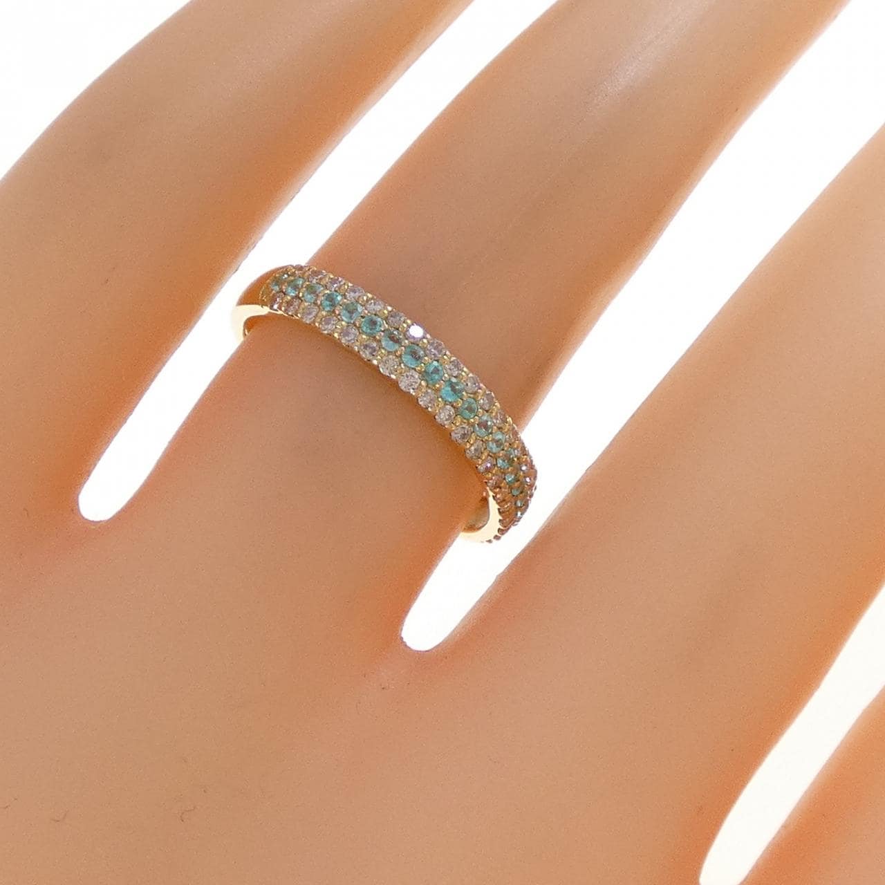 K18YG トルマリン リング 0.10CT