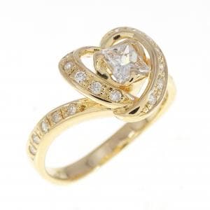 K18YG ハート ダイヤモンド リング 0.367CT