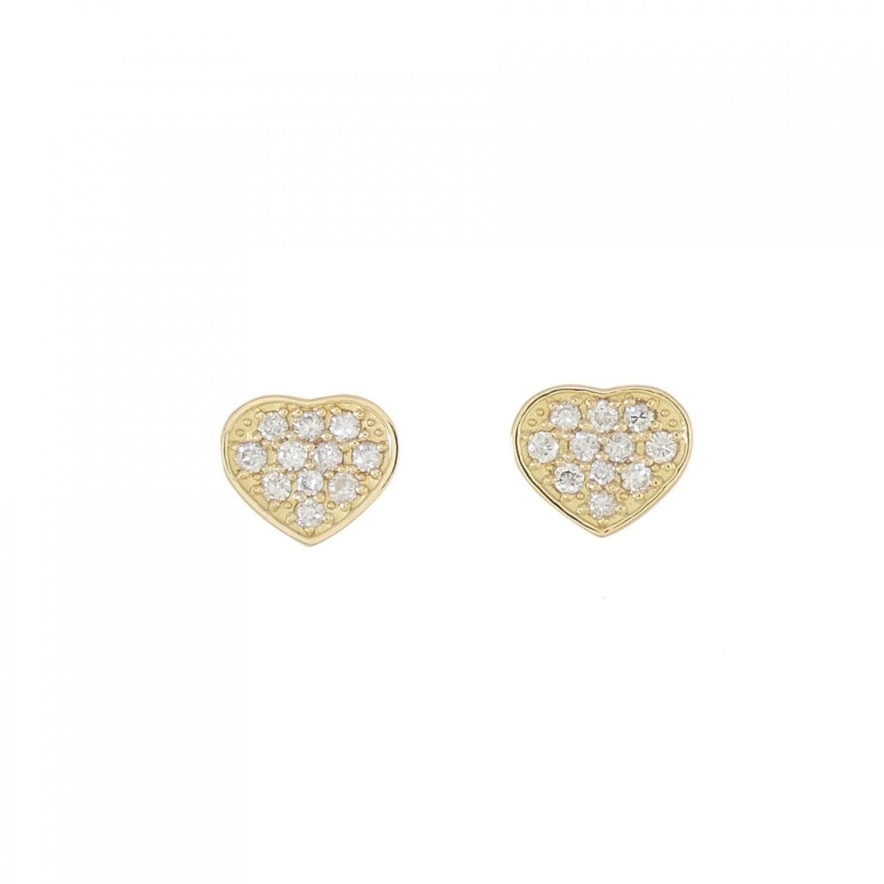 [Remake] K18YG heart Diamond earrings 0.30CT