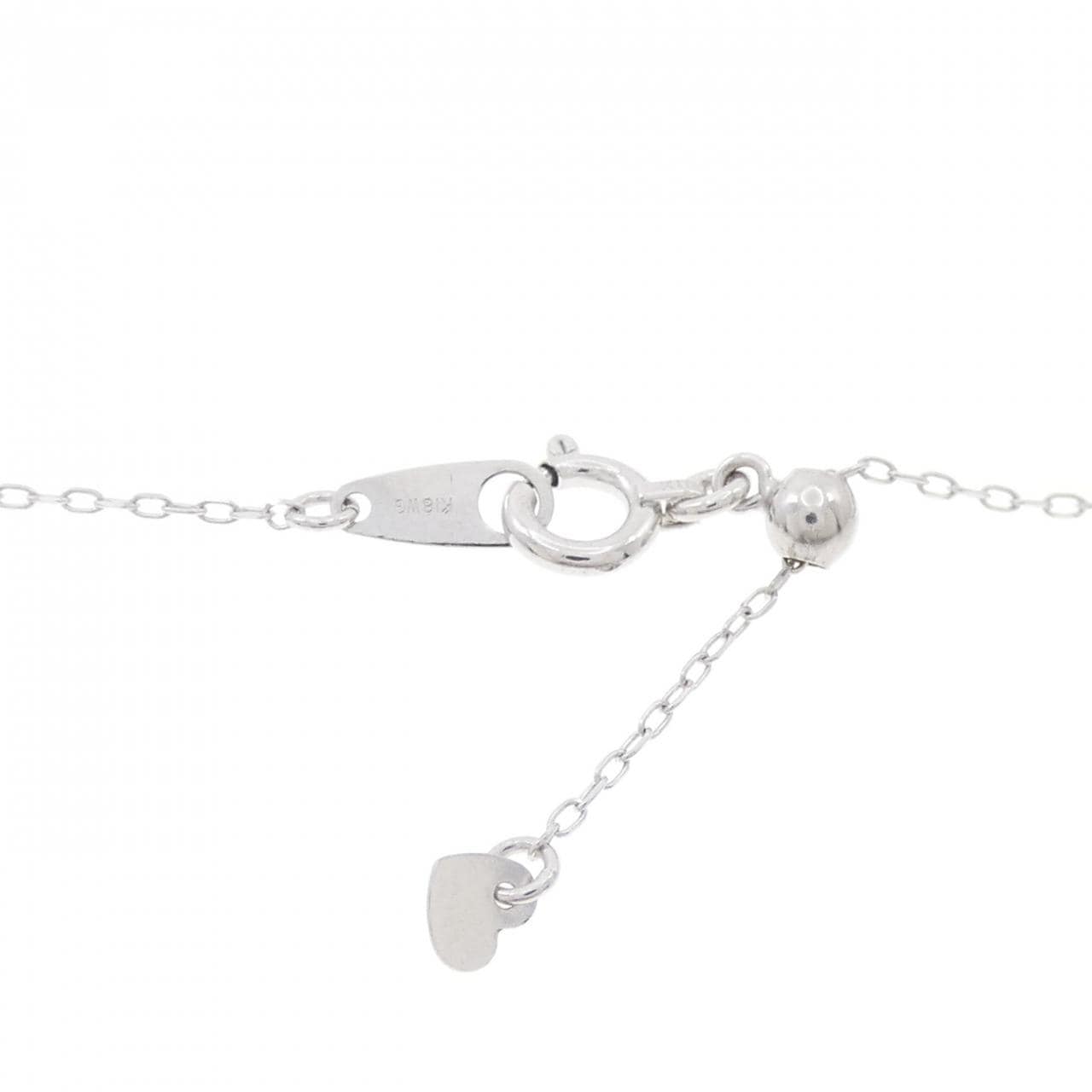 K18WG ハート ダイヤモンド ネックレス 0.24CT