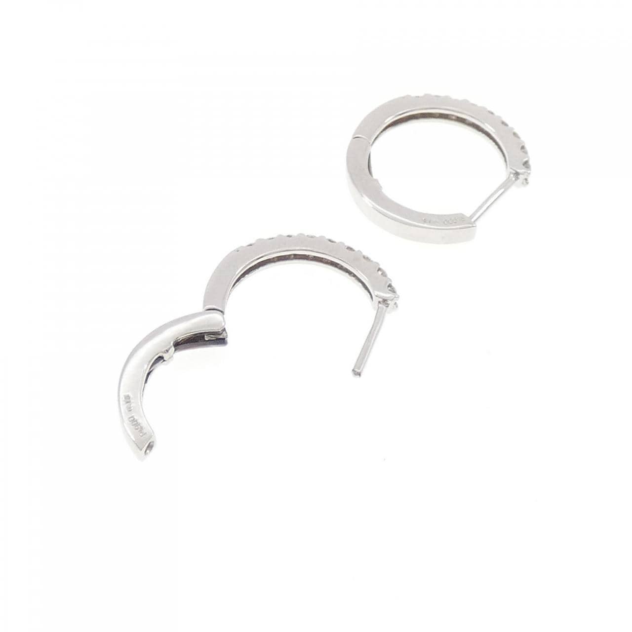 【新品】PT900 フープ ダイヤモンド ピアス 0.30CT