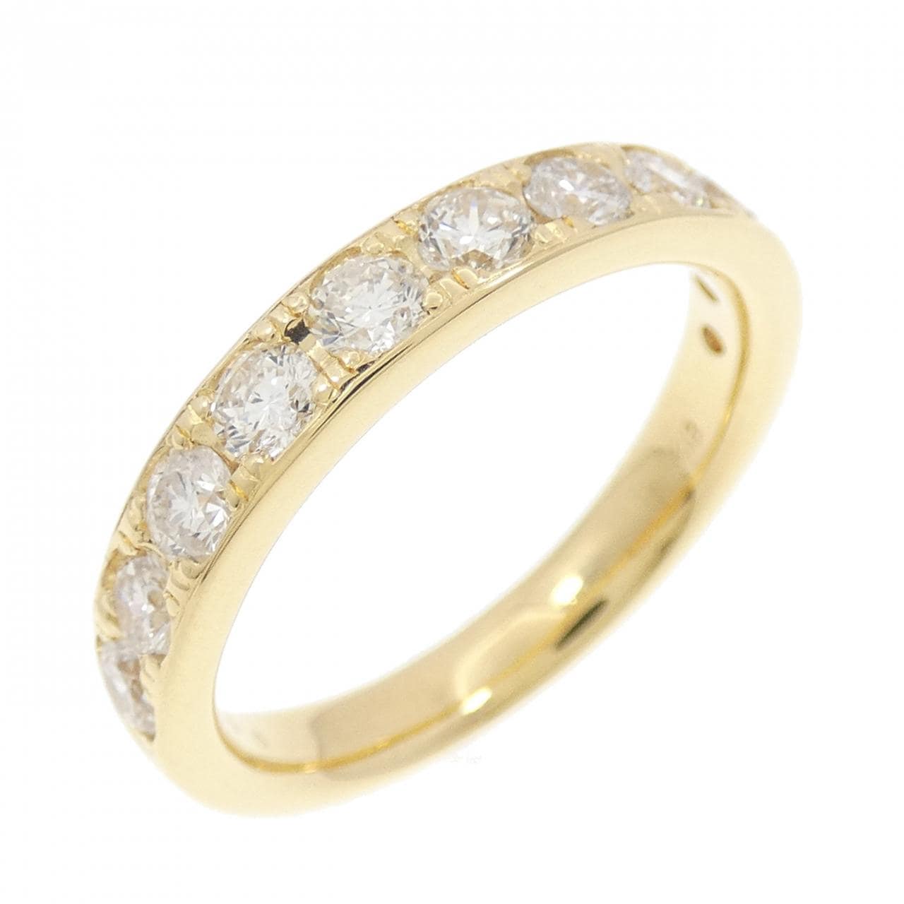 K18YG ハーフエタニティ ダイヤモンド リング 1.00CT
