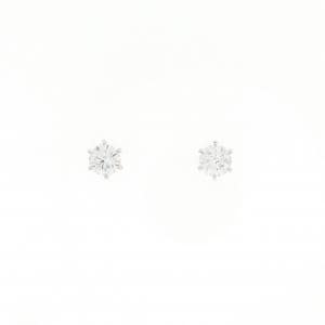 【リメイク】PT900/ST ダイヤモンド ピアス 0.306CT 0.317CT E SI1-2 EXT-VG