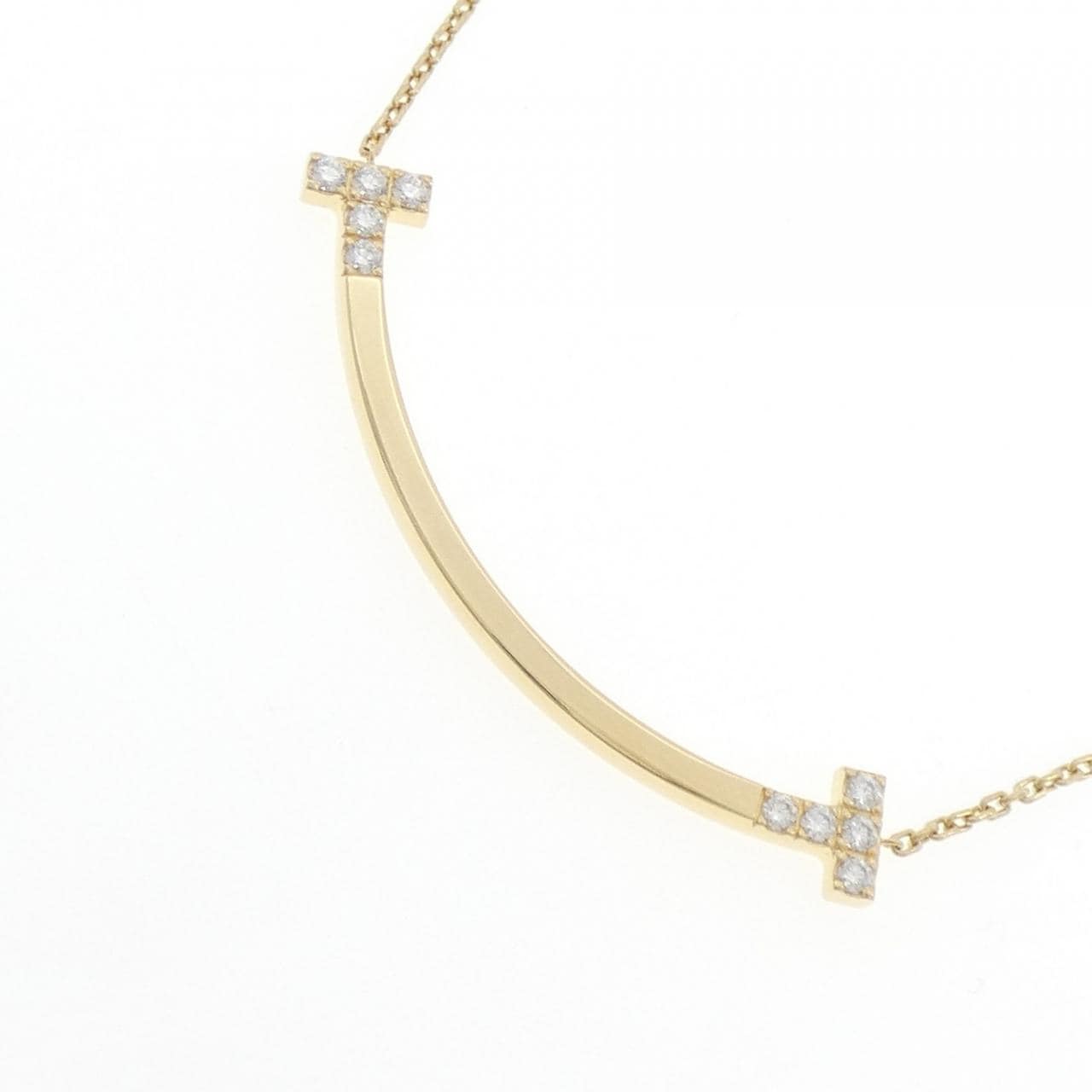 ティファニー Tスマイル ミディアム ネックレス 0.19CT