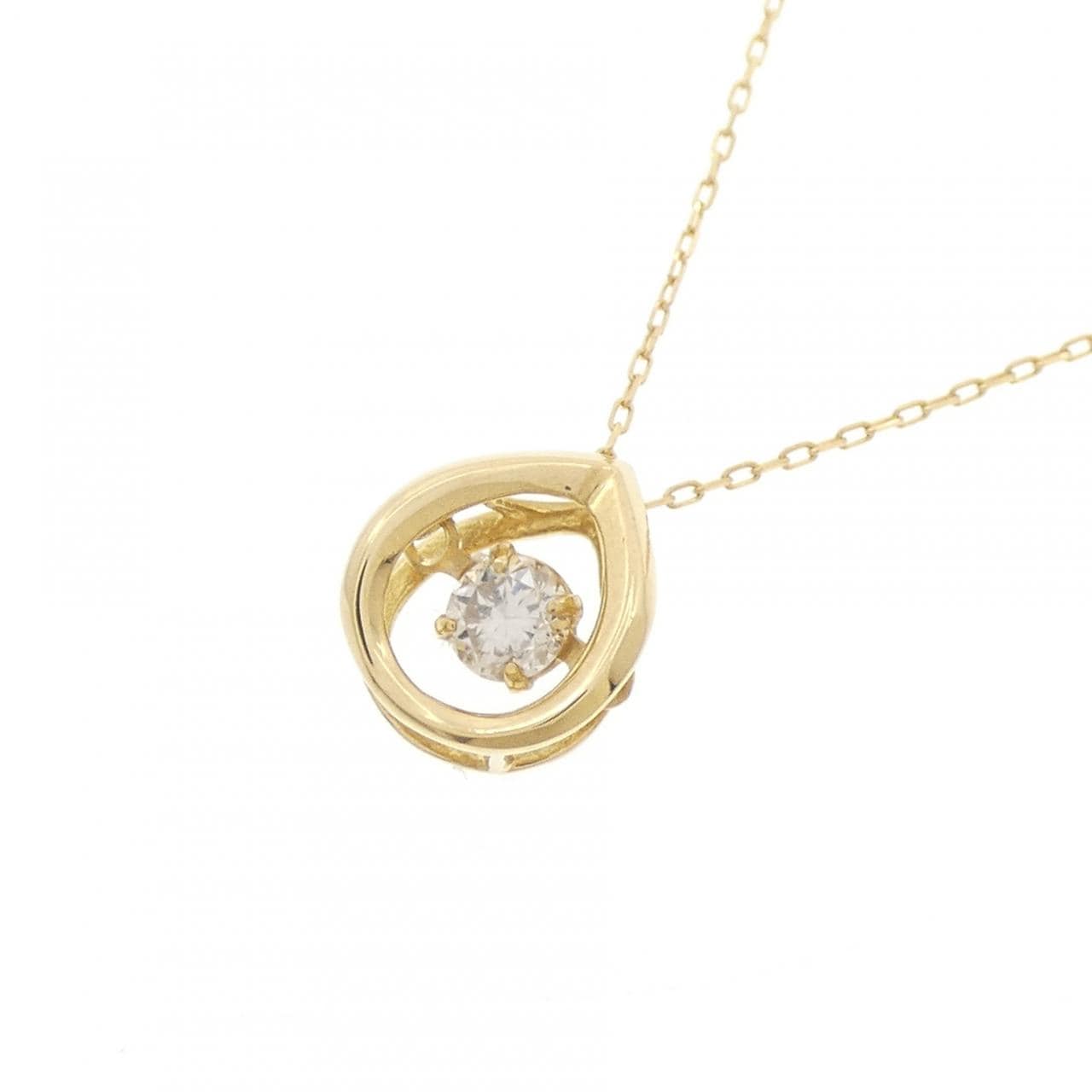 K18YG ダイヤモンド ネックレス 0.13CT