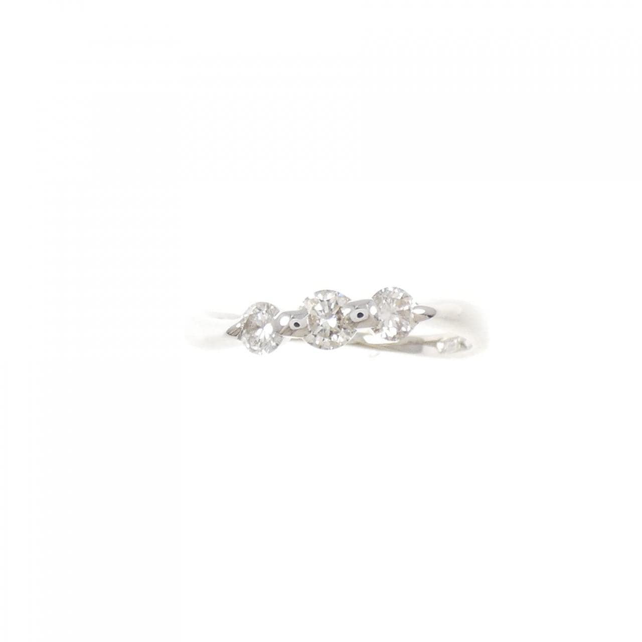 K18WG ダイヤモンド リング 0.35CT