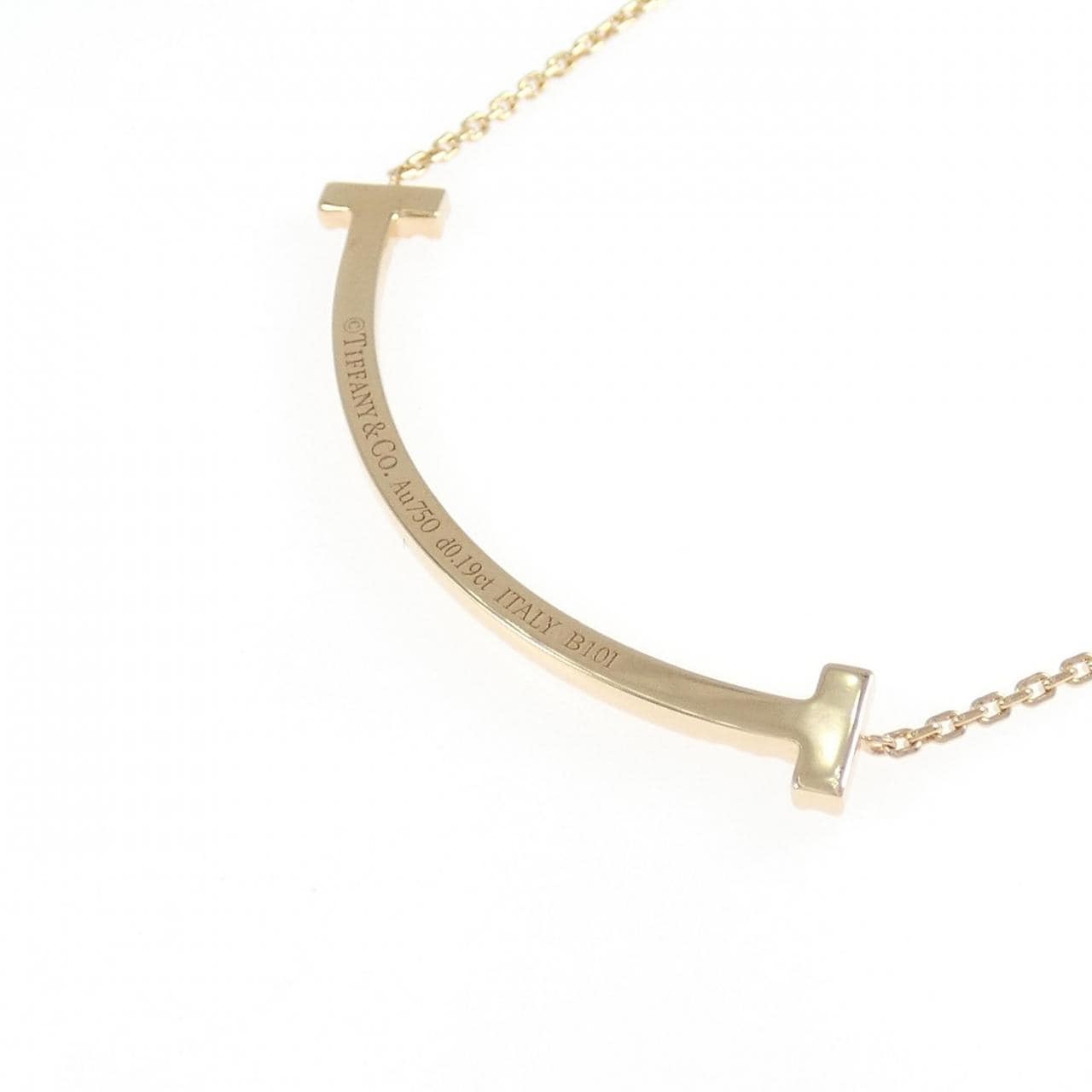 ティファニー Tスマイル ミディアム ネックレス 0.19CT