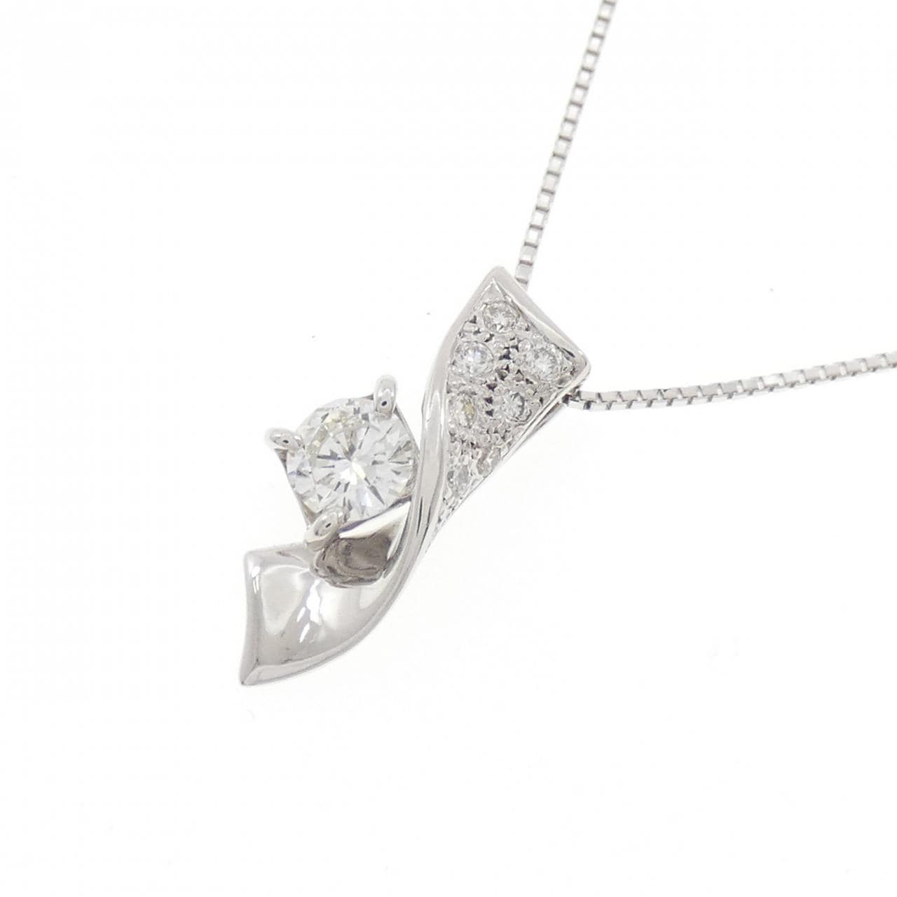 K18WG ダイヤモンド ネックレス 0.317CT
