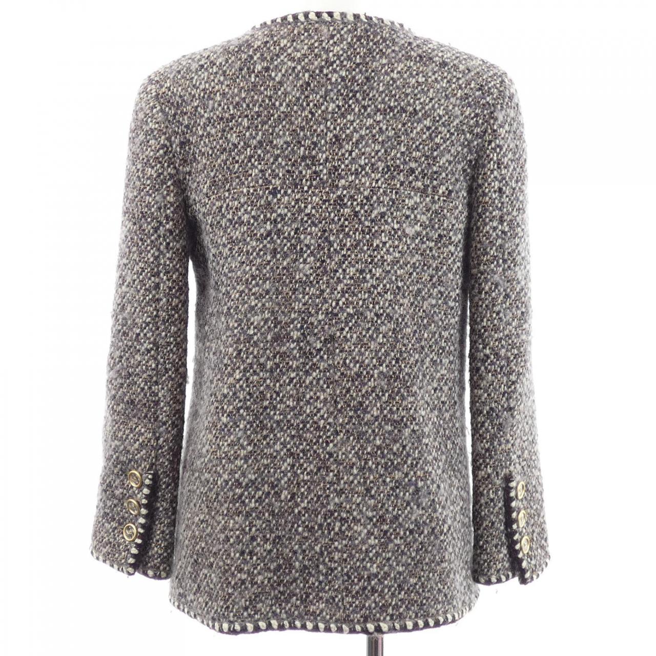 【ヴィンテージ】シャネル CHANEL P18345V10547 01A ノーカラージャケット