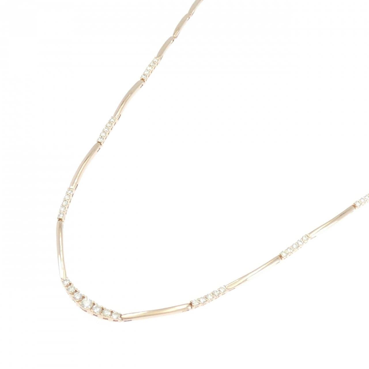 K18PG ダイヤモンド ネックレス 1.00CT