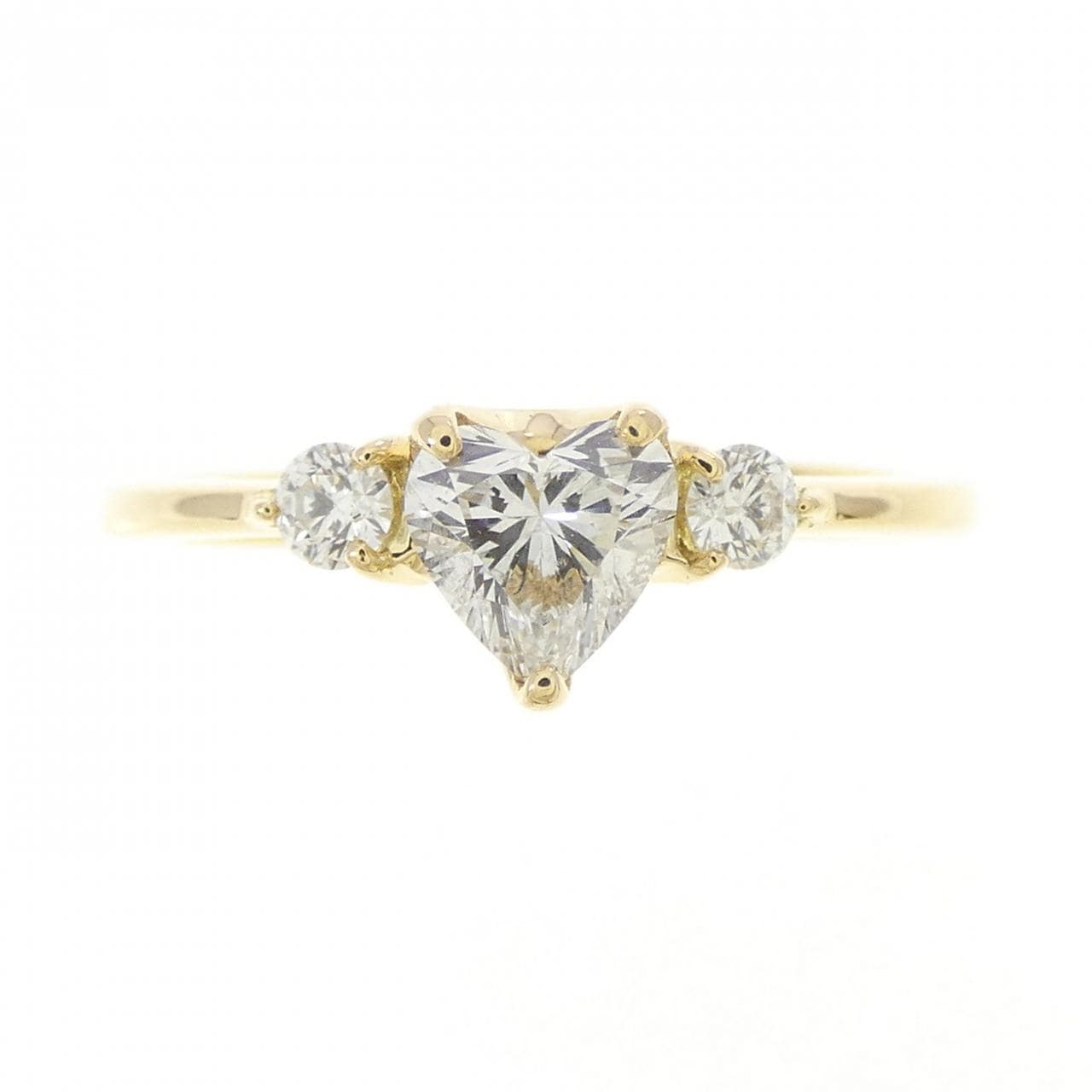 K18YG ハート ダイヤモンド リング 0.328CT