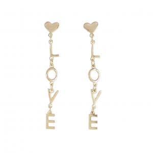 K18YG heart earrings