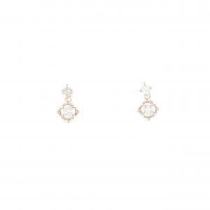 K18PG ダイヤモンド ピアス 0.12CT