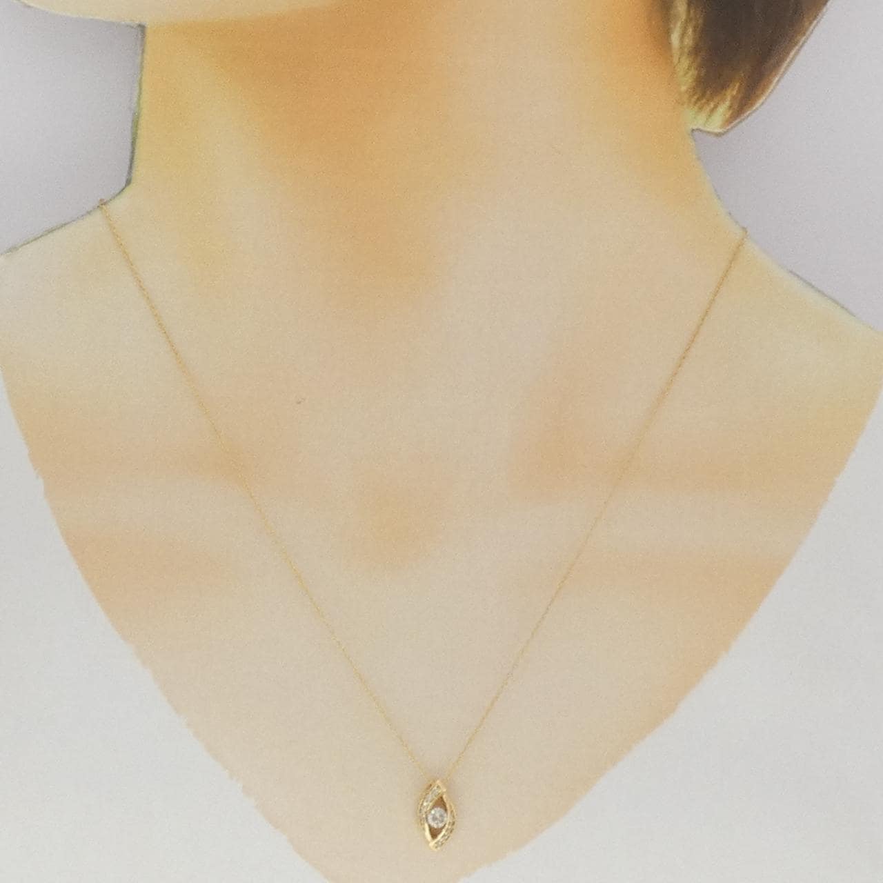 K18YG ダイヤモンド ネックレス 0.17CT