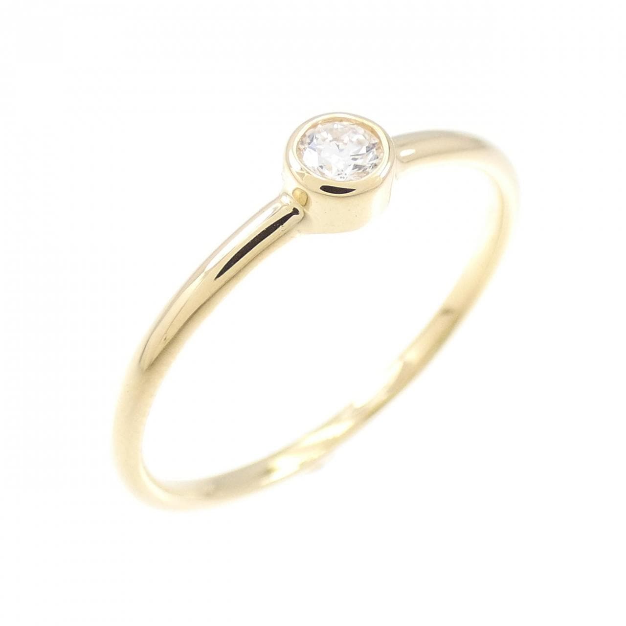 [Remake] K18YG solitaire Diamond ring 0.10CT