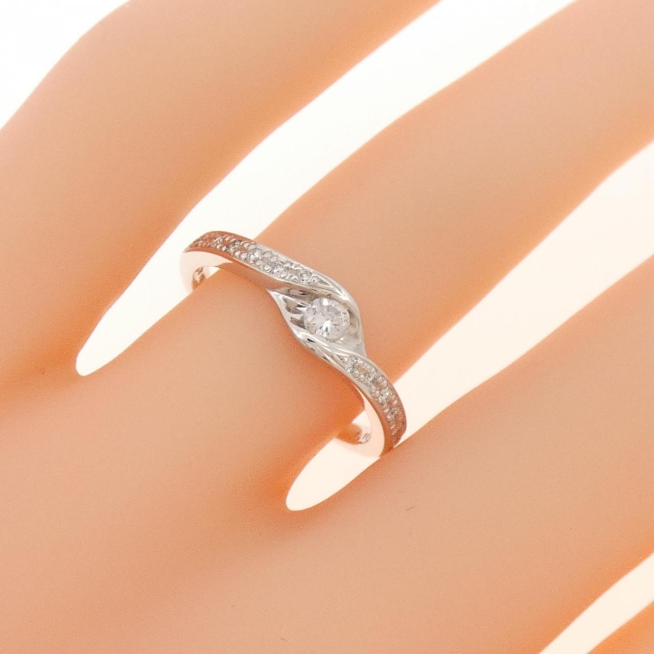 K18WG ダイヤモンド リング 0.19CT