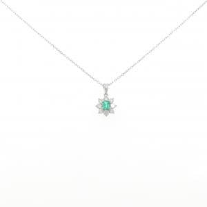 PT900/PT850 エメラルド ネックレス 0.24CT
