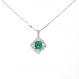 PT900/PT850 エメラルド ネックレス 1.78CT コロンビア産
