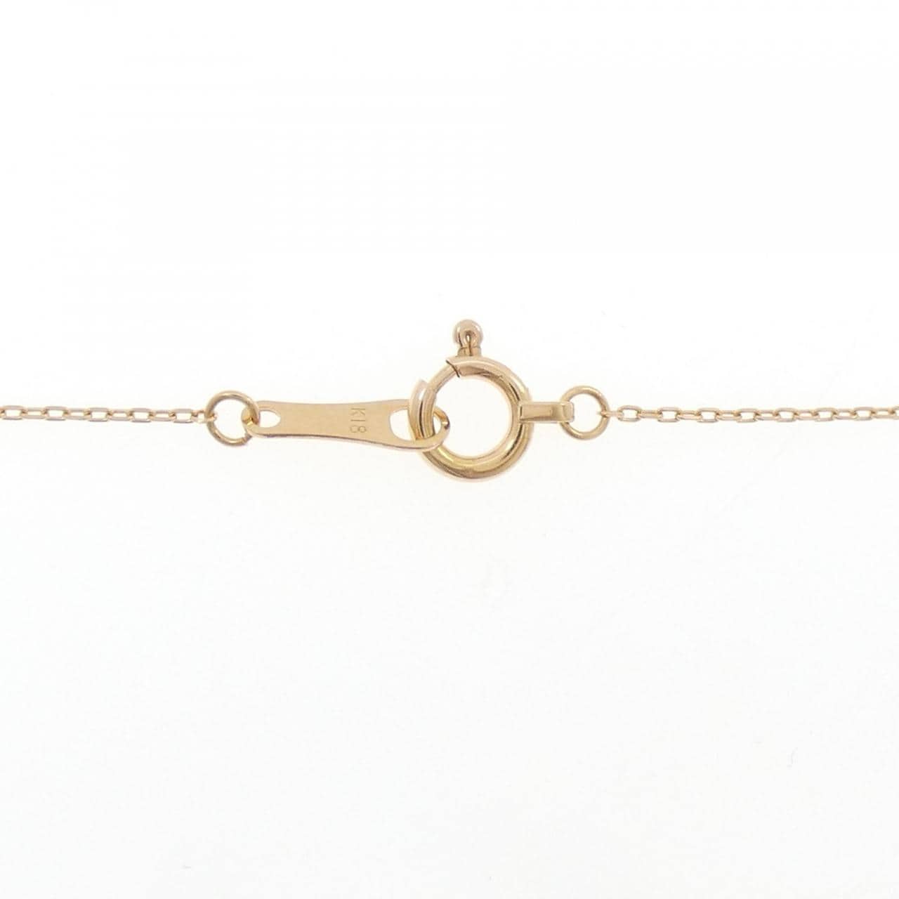 K18PG ホースシュー ダイヤモンド ネックレス 0.20CT