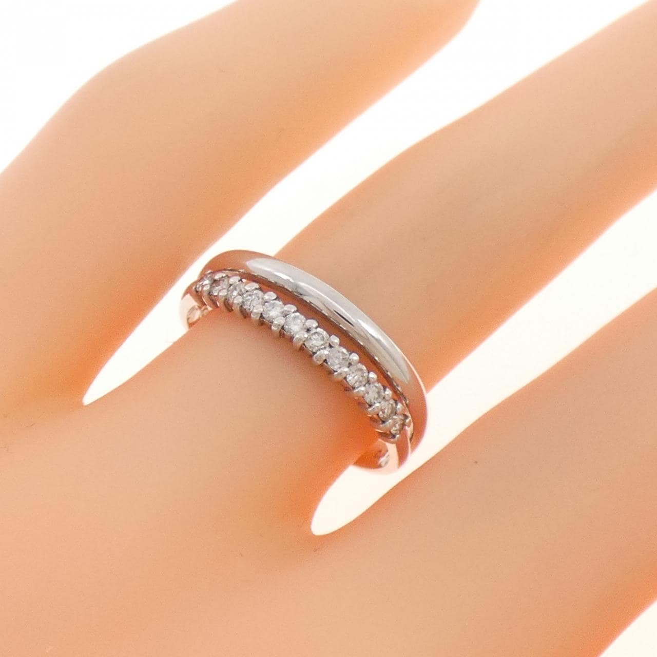 K18WG ダイヤモンド リング 0.17CT