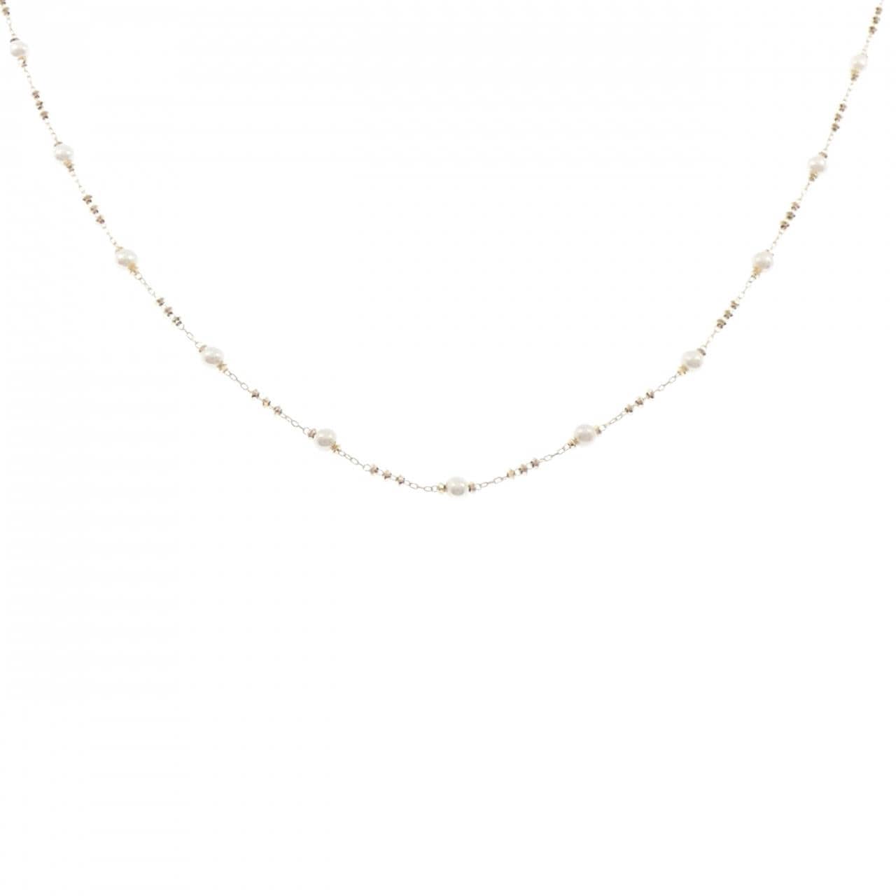 K18YG 淡水パール ネックレス