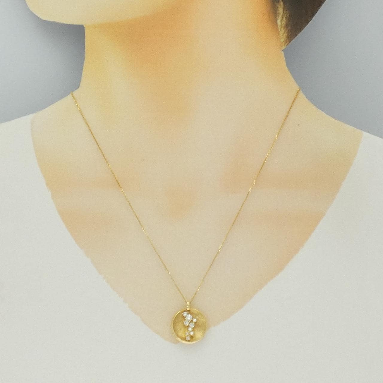 K18YG ダイヤモンド ネックレス 0.38CT