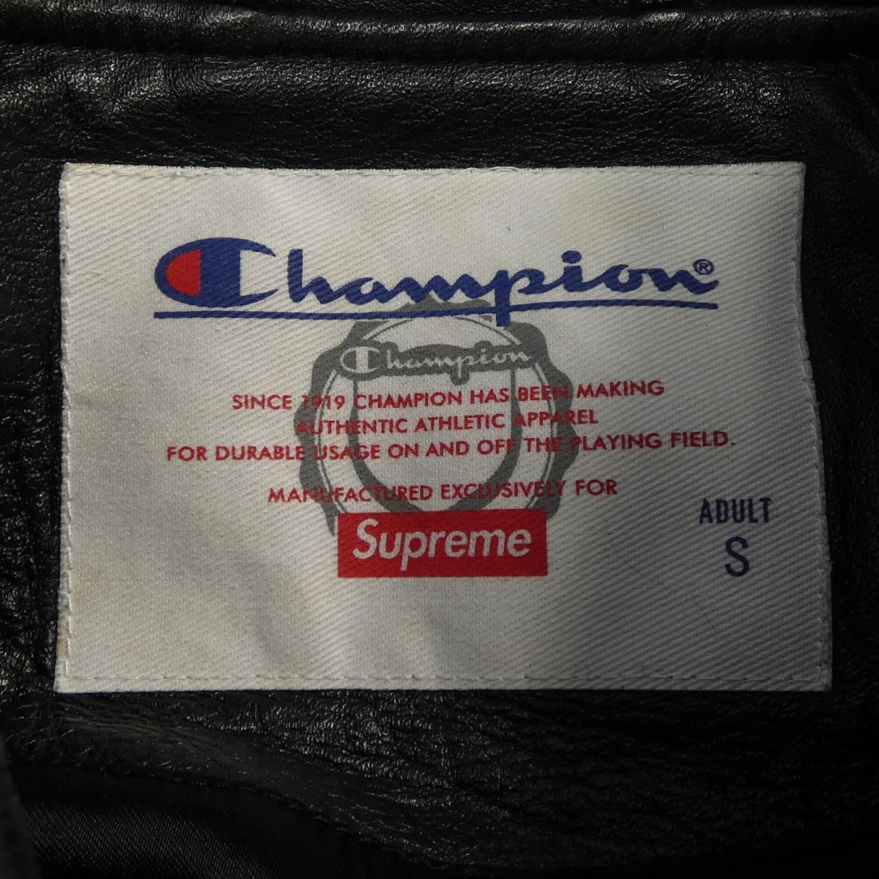 SUPREME×CHAMPION皮夹克