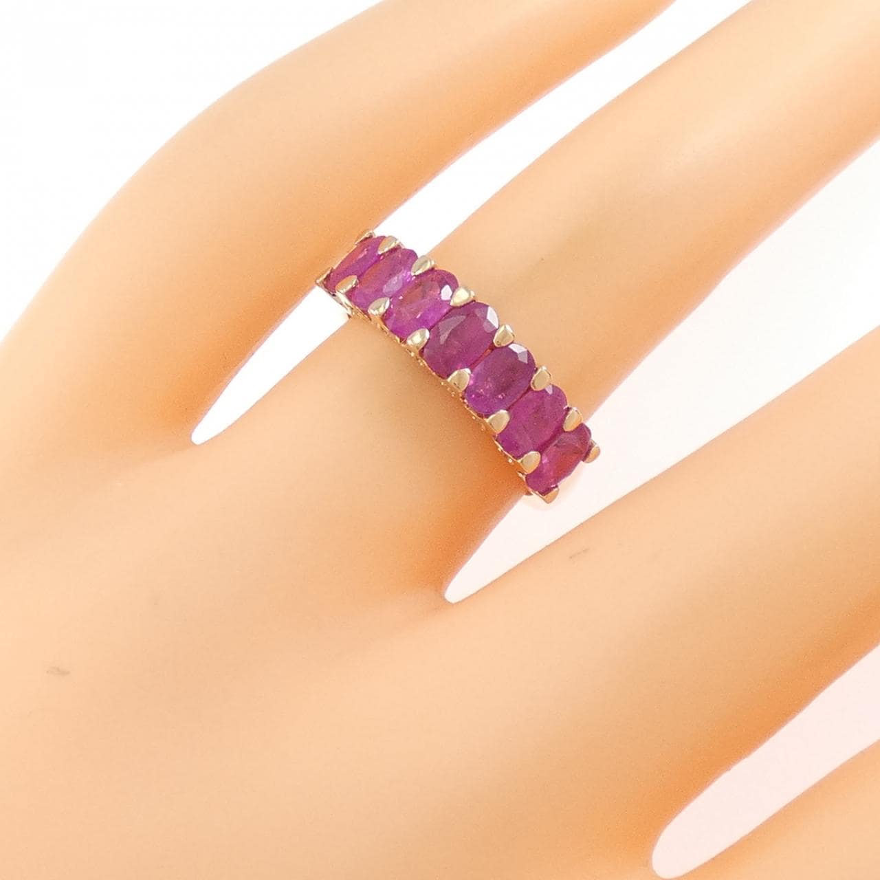 K18PG ルビー リング 2.00CT