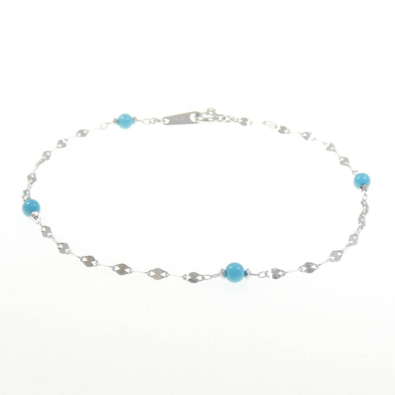 K18WG ターコイズ ブレスレット