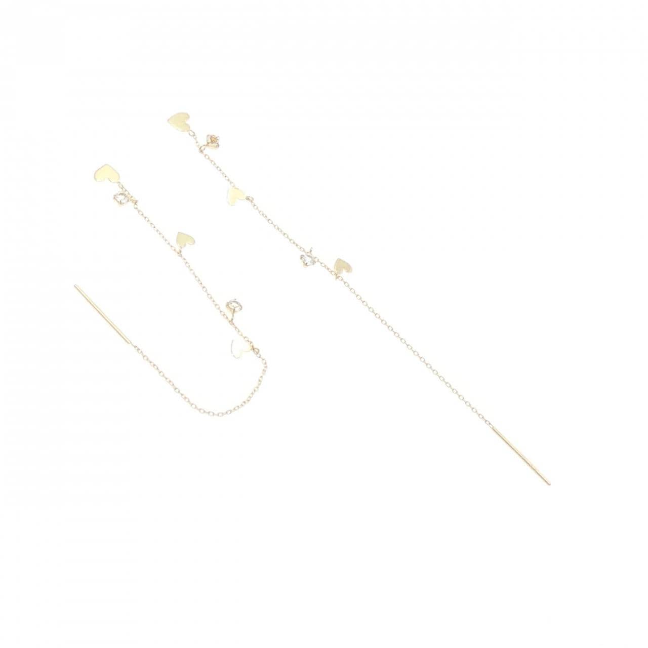 K18YG ホワイトトパーズ ピアス