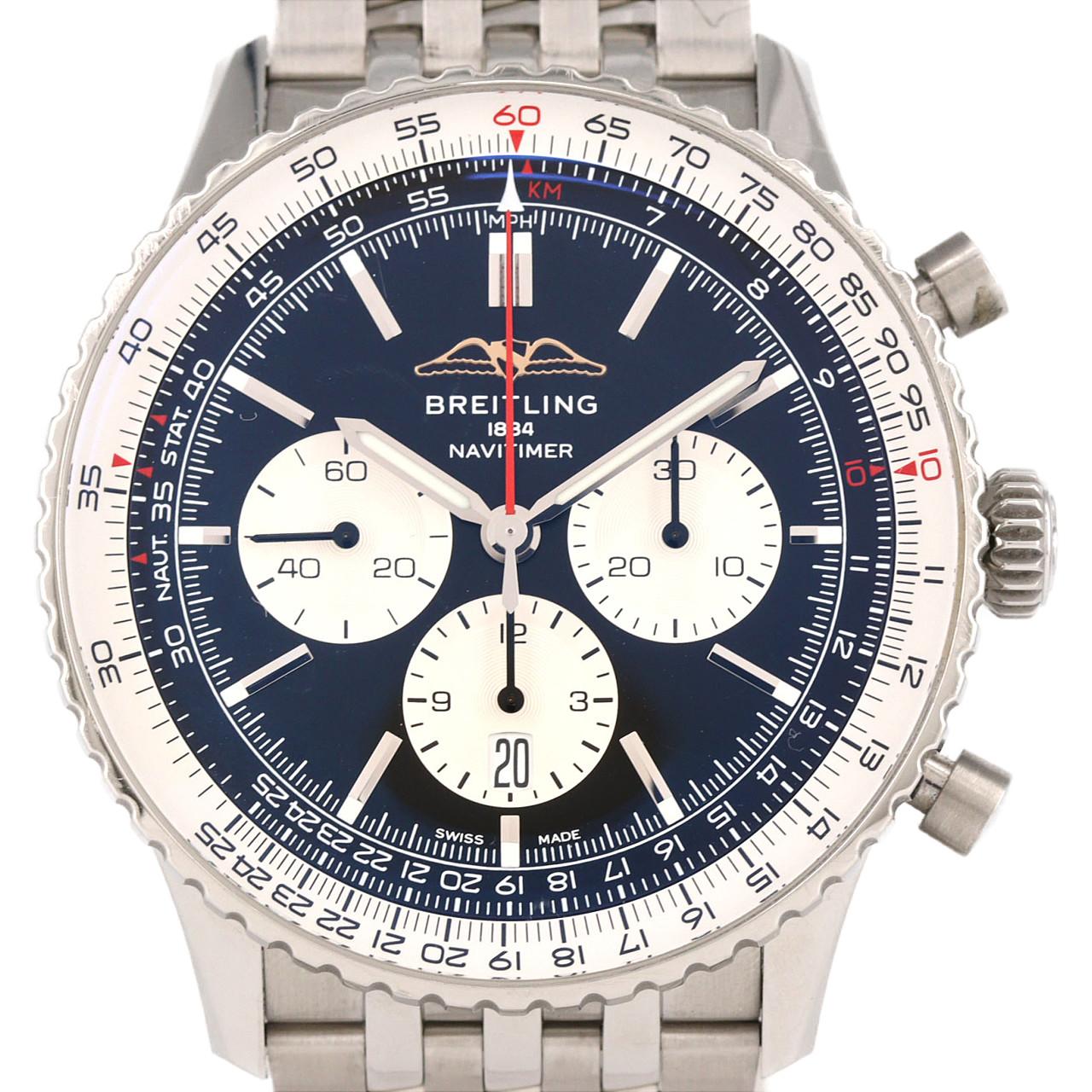 ブライトリング ナビタイマーB01クロノグラフ46 AB0137/AB0137211B1A1 SS 自動巻