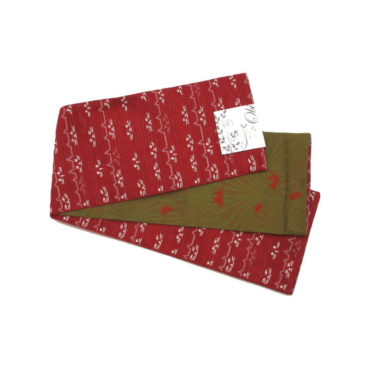 【新品】半幅帯　猫