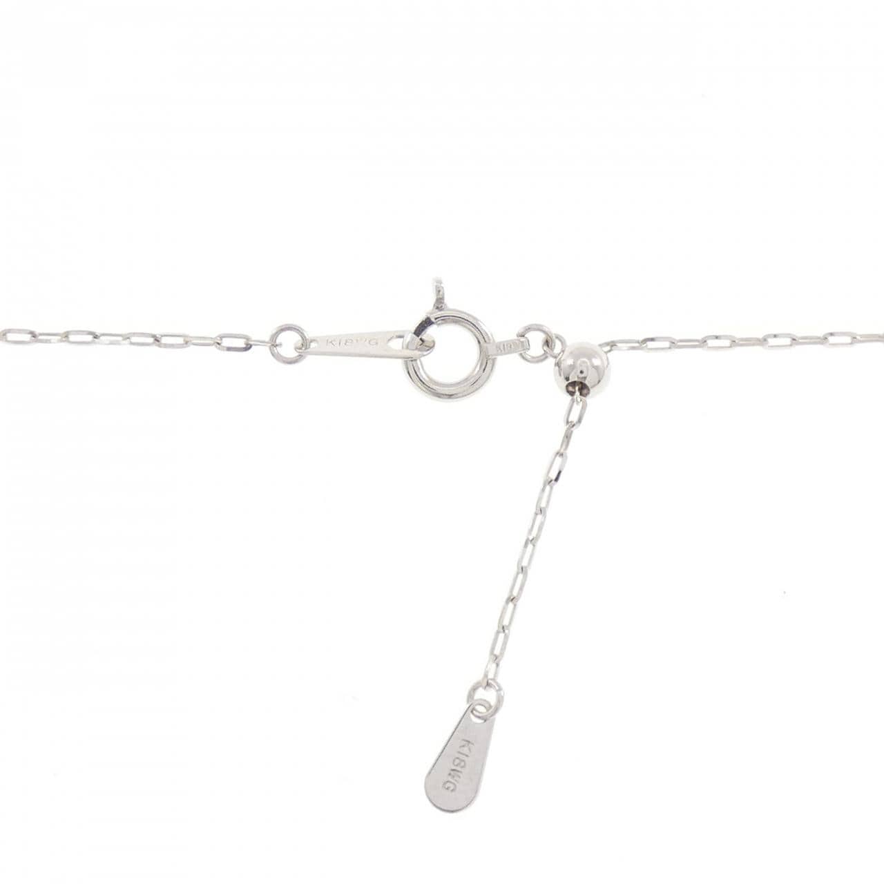 K18WG クロス ダイヤモンド ネックレス 0.30CT