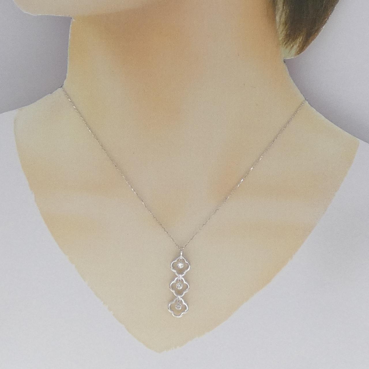 K18WG ダイヤモンド ネックレス 0.30CT