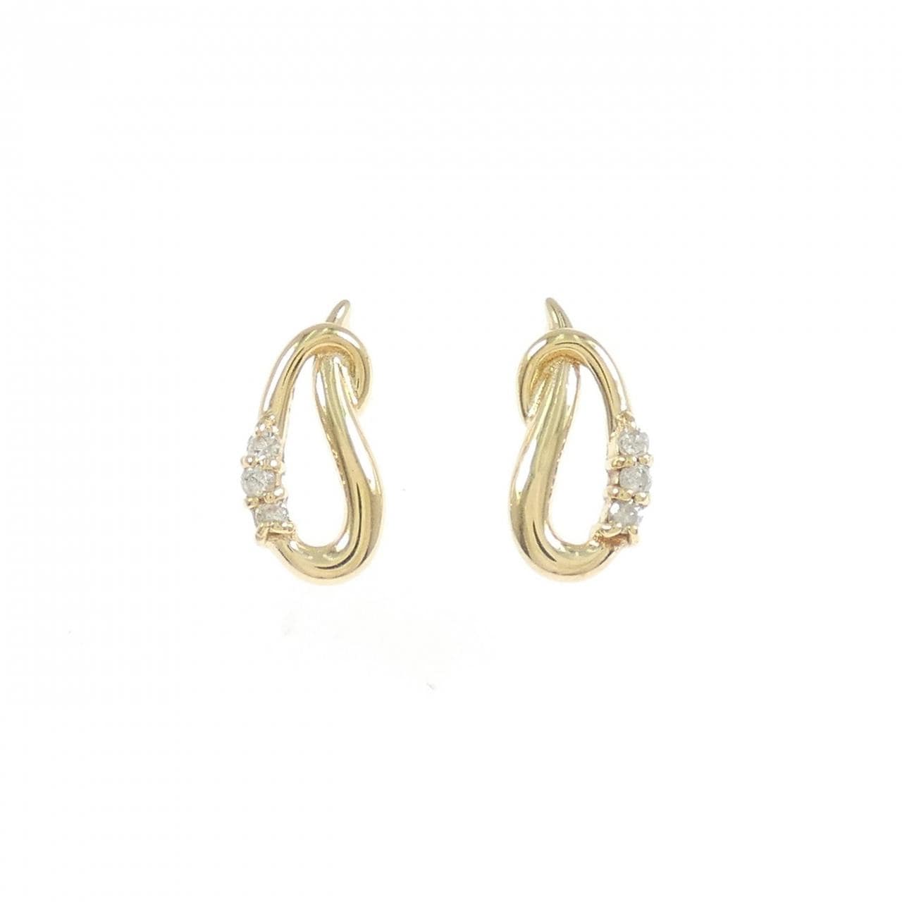 K18YG Diamond earrings 0.06CT