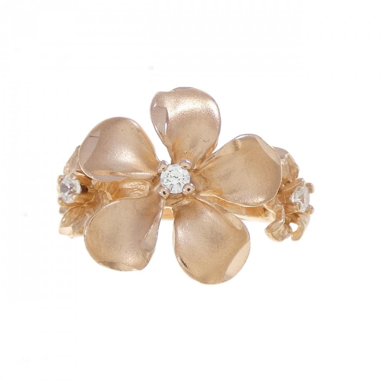 14KPG花朵立方戒指