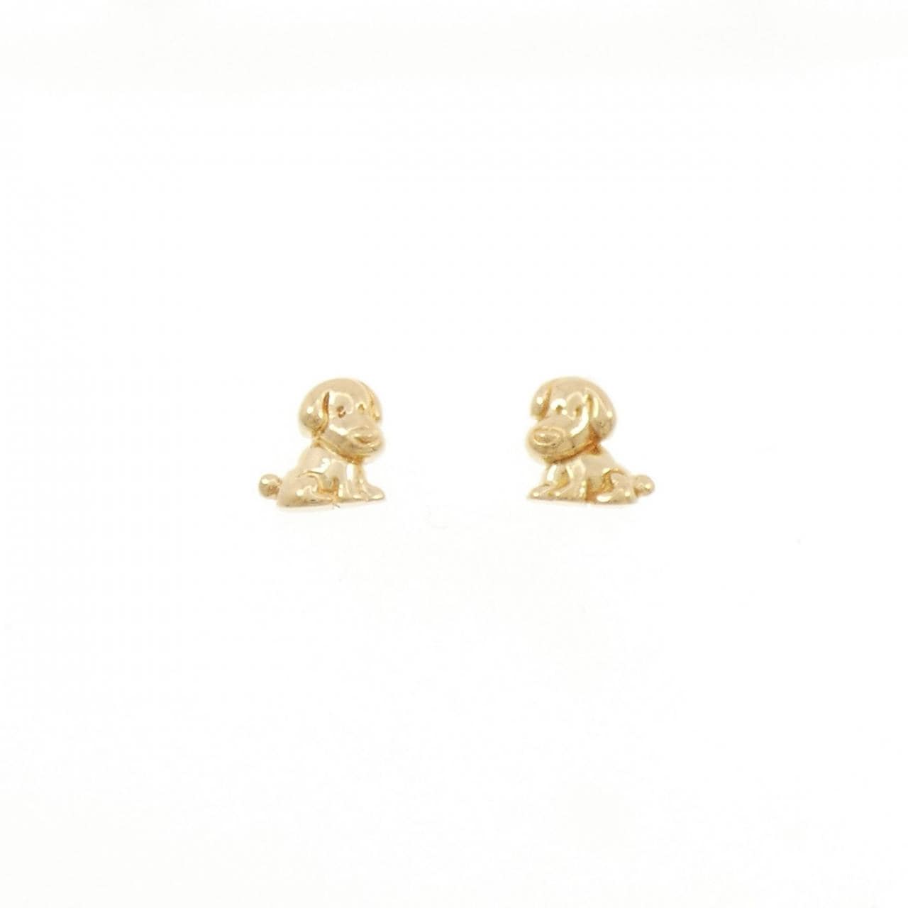 K18YG ドッグ ピアス