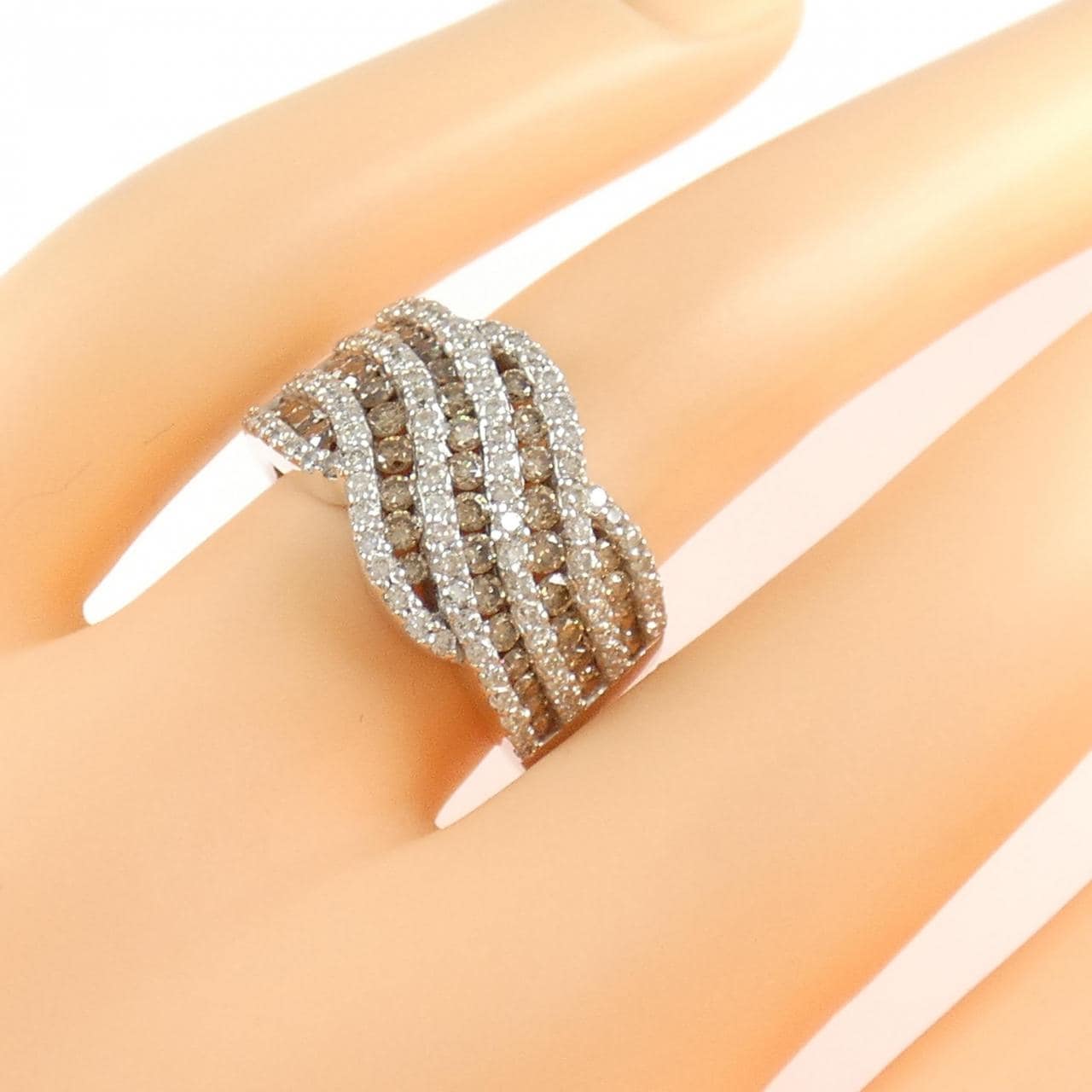 K18WG ダイヤモンド リング 1.50CT