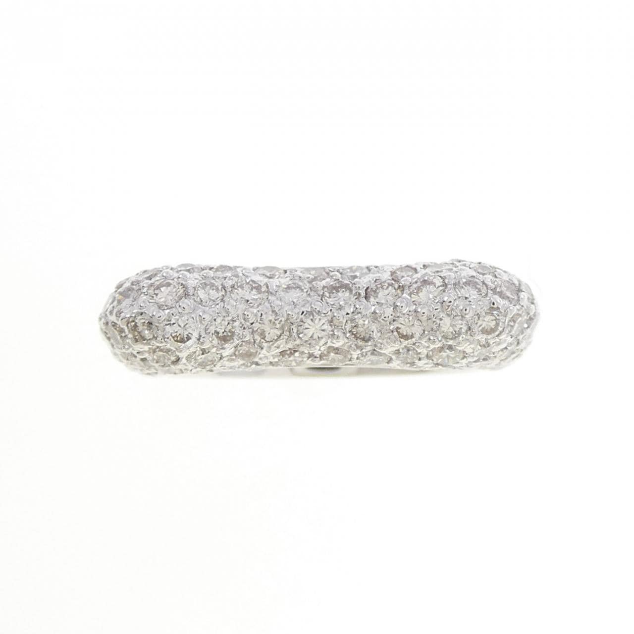 K18WG パヴェ ダイヤモンド リング 1.67CT