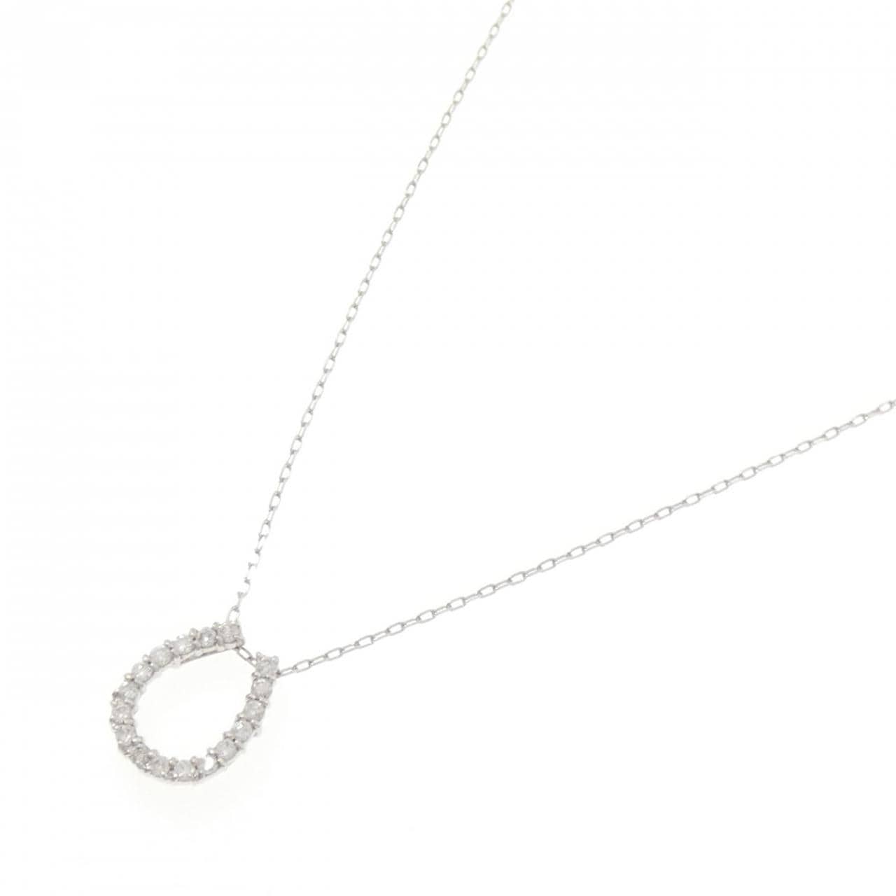 PT900/PT850 ホースシュー ダイヤモンド ネックレス 0.30CT