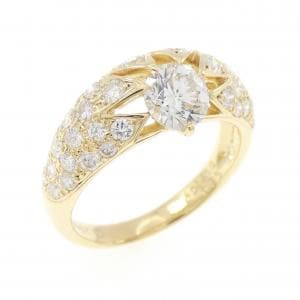 750YG パヴェ ダイヤモンド リング 0.62CT