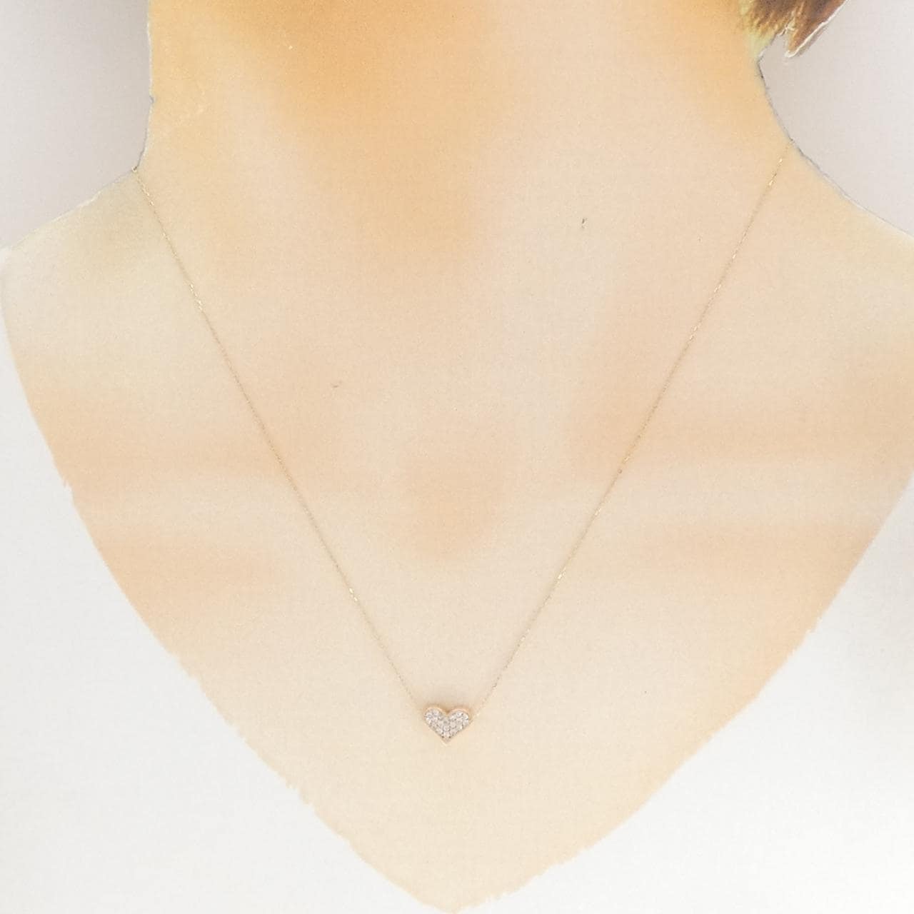 K18PG/K18YG ハート キュービック ネックレス