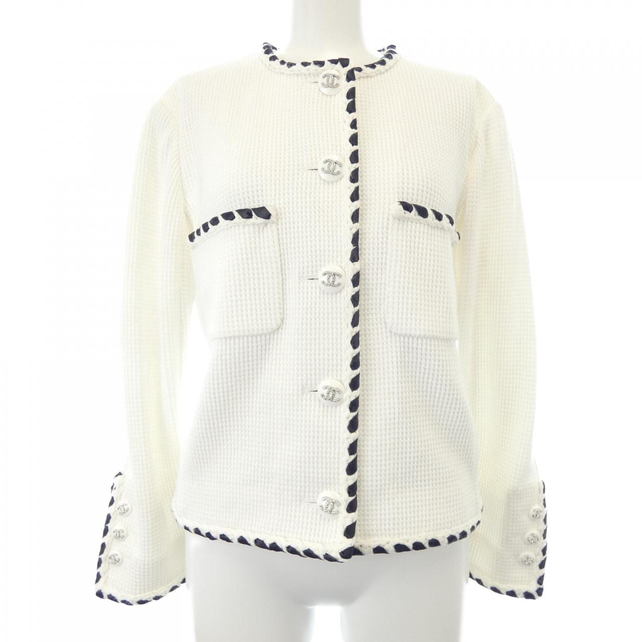 シャネル CHANEL P70028V60820 21C ノーカラージャケット