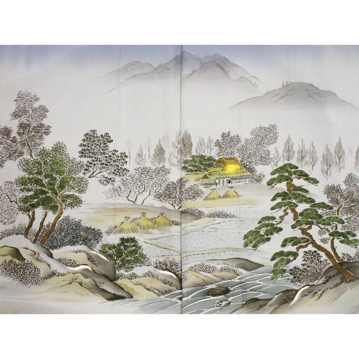 【未使用品】男物　【大島紬】１００山　きもの・羽織・長襦袢　３点セット