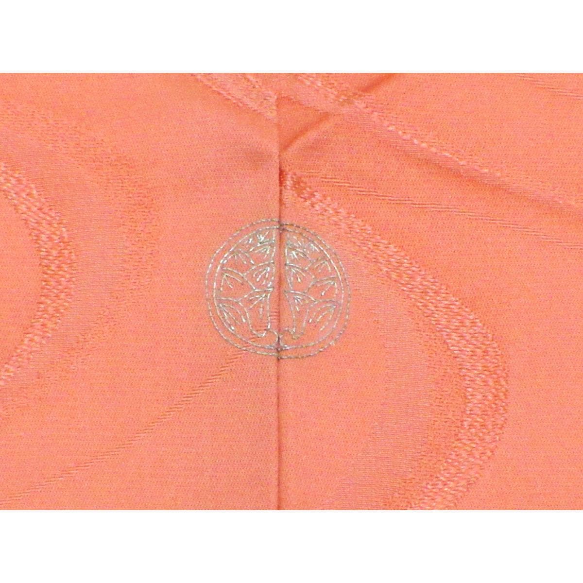 【未使用品】色無地　丸に抱茗荷【千總】