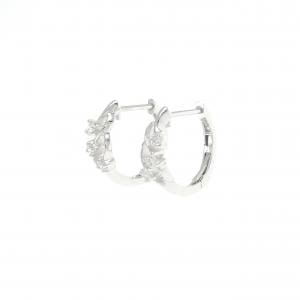 K18WG ダイヤモンド ピアス 0.12CT